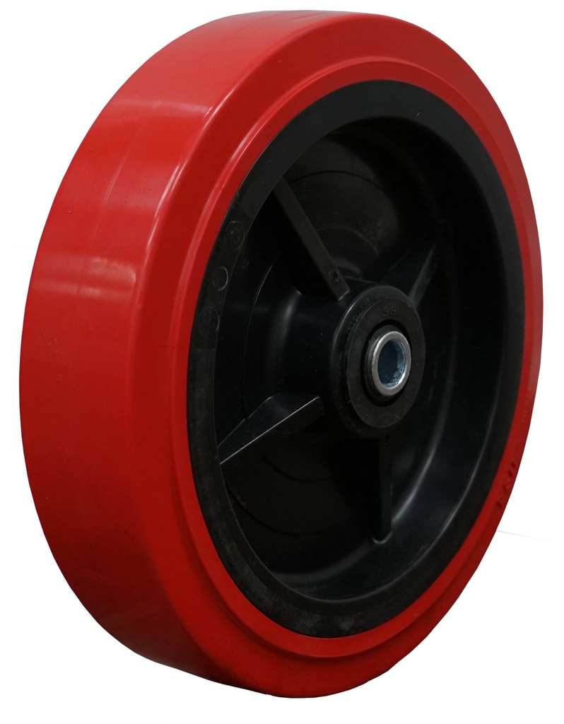 (WH8X2TPU19) Thermo-Urethane Red 8"x2" Wheel