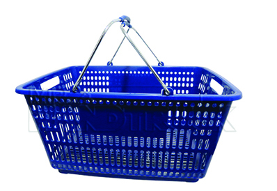 30L Plastic Hand Baskets Blue