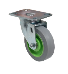 [M20055] TPR Gray and Green Caster Wide Top Plate  4"
